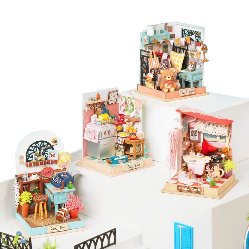 Mini Wooden Dollhouse Casa Miniature With Furniture Kit Villa Doll Houses DIY Assemble Toy for Children Christmas Gifts 
Mini Wooden Dollhouse Casa Miniature With Furniture Kit Villa Doll Houses DIY Assemble Toy for Children Christmas Gifts