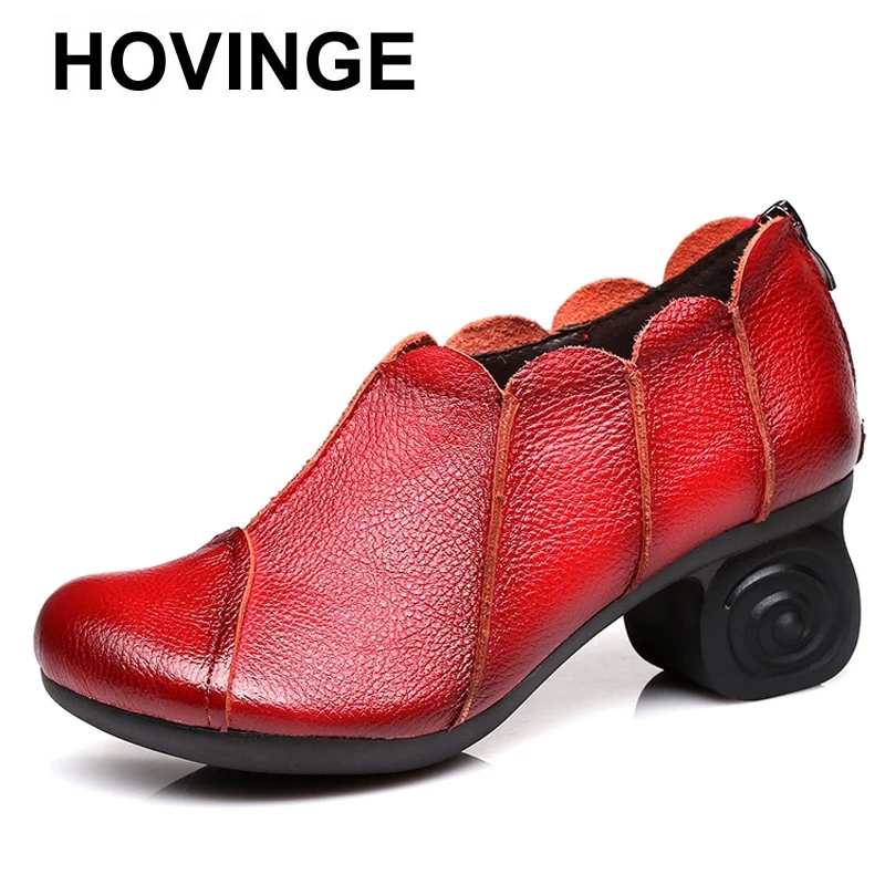 HOVINGE Women pumps genuine leather high heel shoes genuine leather thick shoes handmade Vintage StyleE103
HOVINGE Women pumps genuine leather high heel shoes genuine leather thick shoes handmade Vintage StyleE103