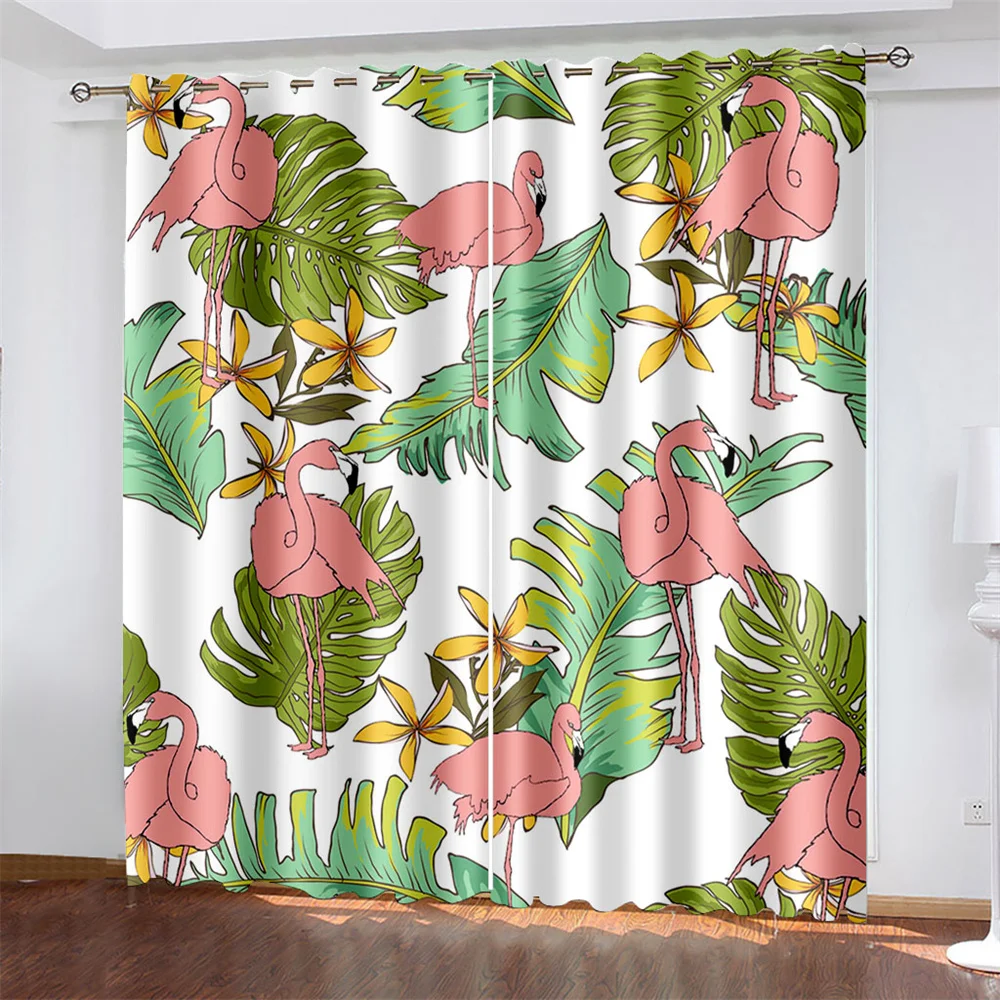 Artistic Flamingo Printing Woven Curtains Bedroom Blackout Curtains Two Separate Curtains on The Left and Right
Artistic Flamingo Printing Woven Curtains Bedroom Blackout Curtains Two Separate Curtains on The Left and Right