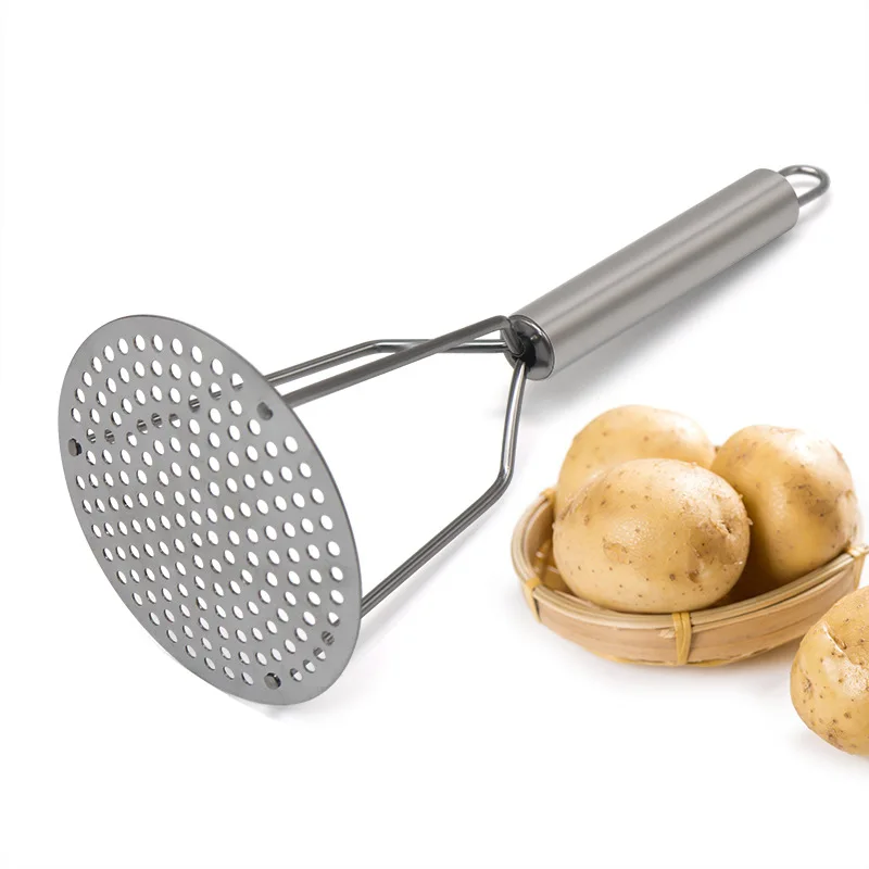 Kitchen Tools Stainless Steel Potato Press for Household Use Stainless Steel Masher for Mashed Potato with Handle potato masher
Kitchen Tools Stainless Steel Potato Press for Household Use Stainless Steel Masher for Mashed Potato with Handle potato masher