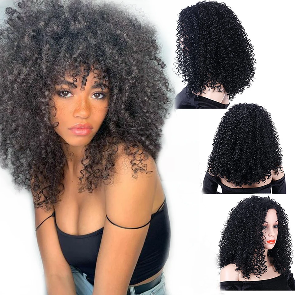 HOUYAN Women's African Black Hair Curly Synthetic Wigs High Temperature Resistant High Density Vacation Wigs Women's African Ha
HOUYAN Women's African Black Hair Curly Synthetic Wigs High Temperature Resistant High Density Vacation Wigs Women's African Ha