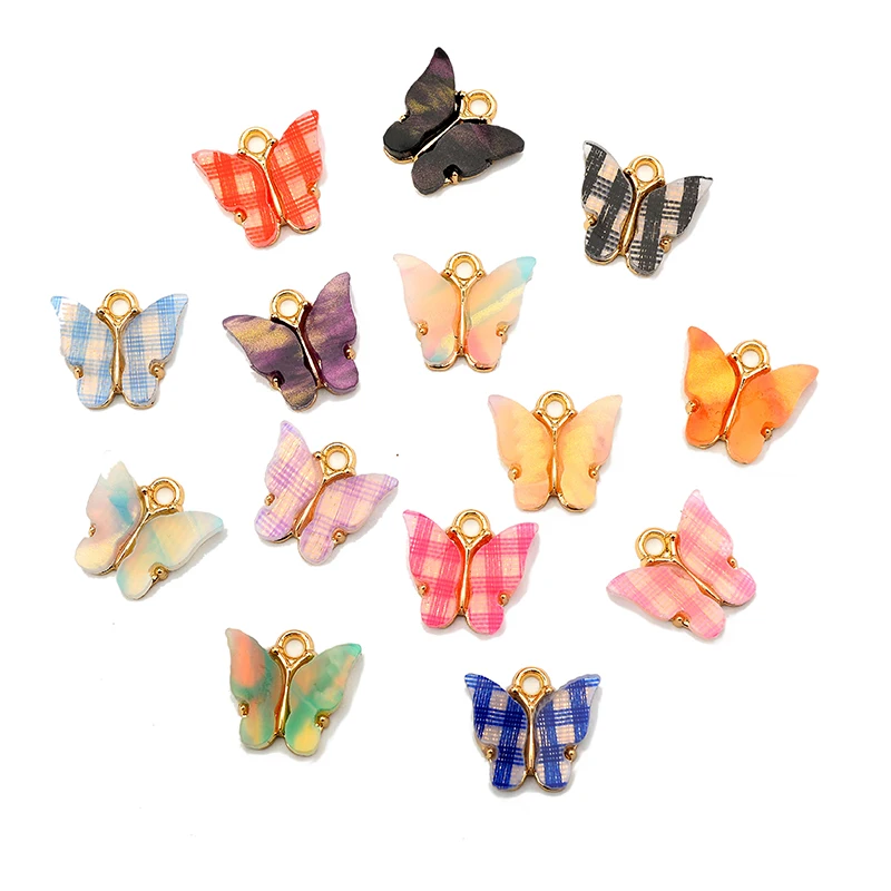 14*12MM New Style Colorful Acrylic Butterfly Charm Cute Animal Alloy Pendant Couple Bracelet Earring Necklace DIY Jewelry Making
14*12MM New Style Colorful Acrylic Butterfly Charm Cute Animal Alloy Pendant Couple Bracelet Earring Necklace DIY Jewelry Making