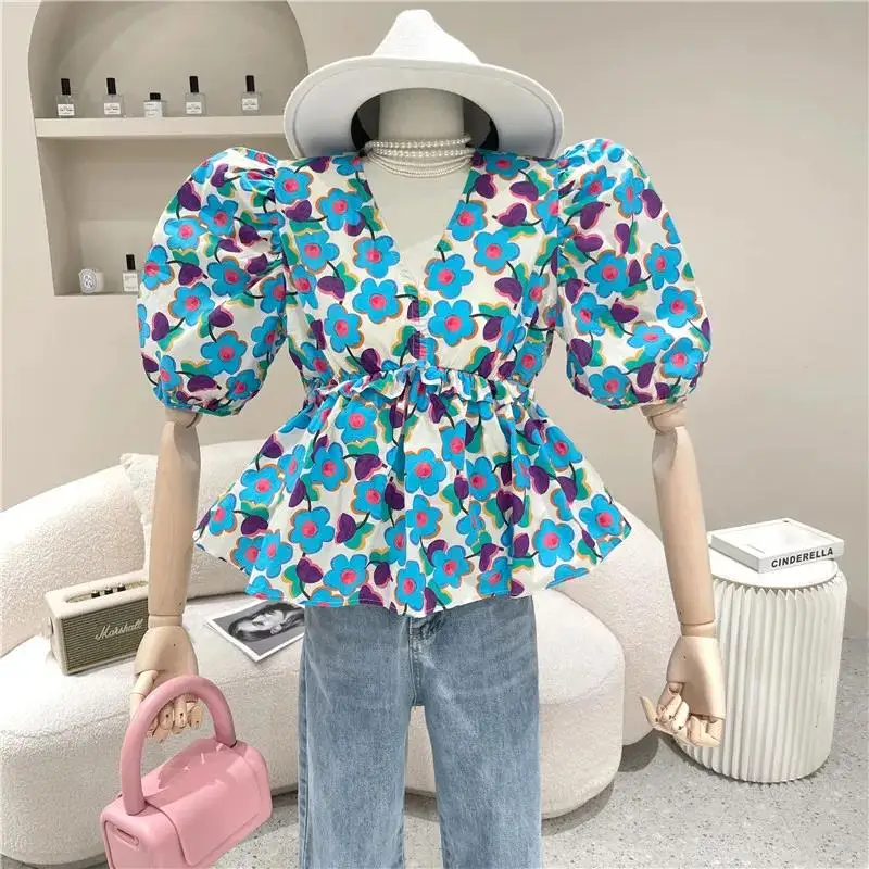 2021 V neck buff sleeve Shirt for Women Floral t shirt top Kawaii Clothes cute shirt Korean style tee shirt femme
2021 V neck buff sleeve Shirt for Women Floral t shirt top Kawaii Clothes cute shirt Korean style tee shirt femme