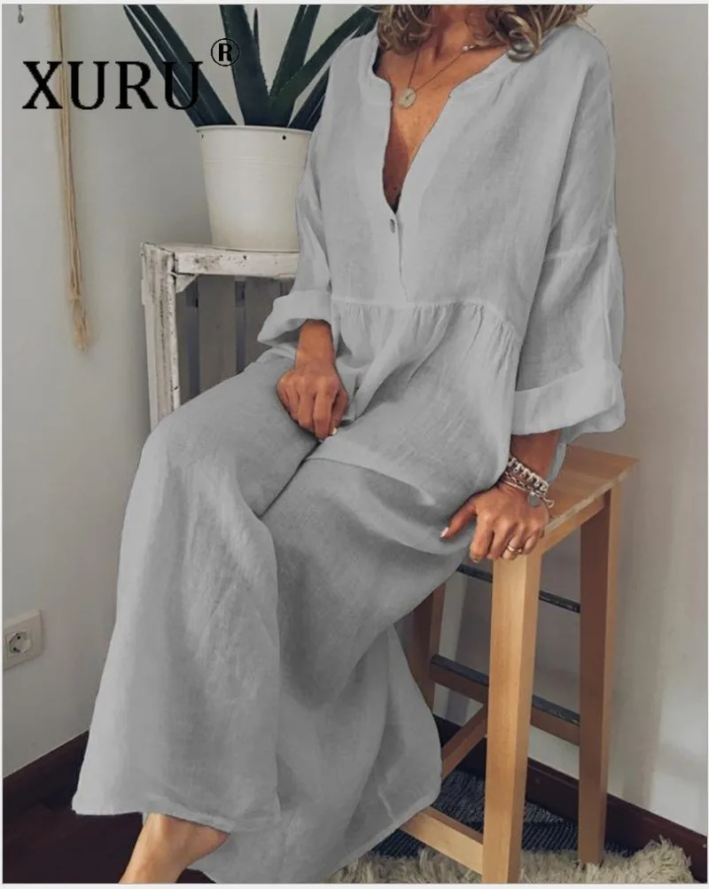 XURU European and American New Printed Long-sleeved Dress 2020 New Loose Large Size Dress
XURU European and American New Printed Long-sleeved Dress 2020 New Loose Large Size Dress