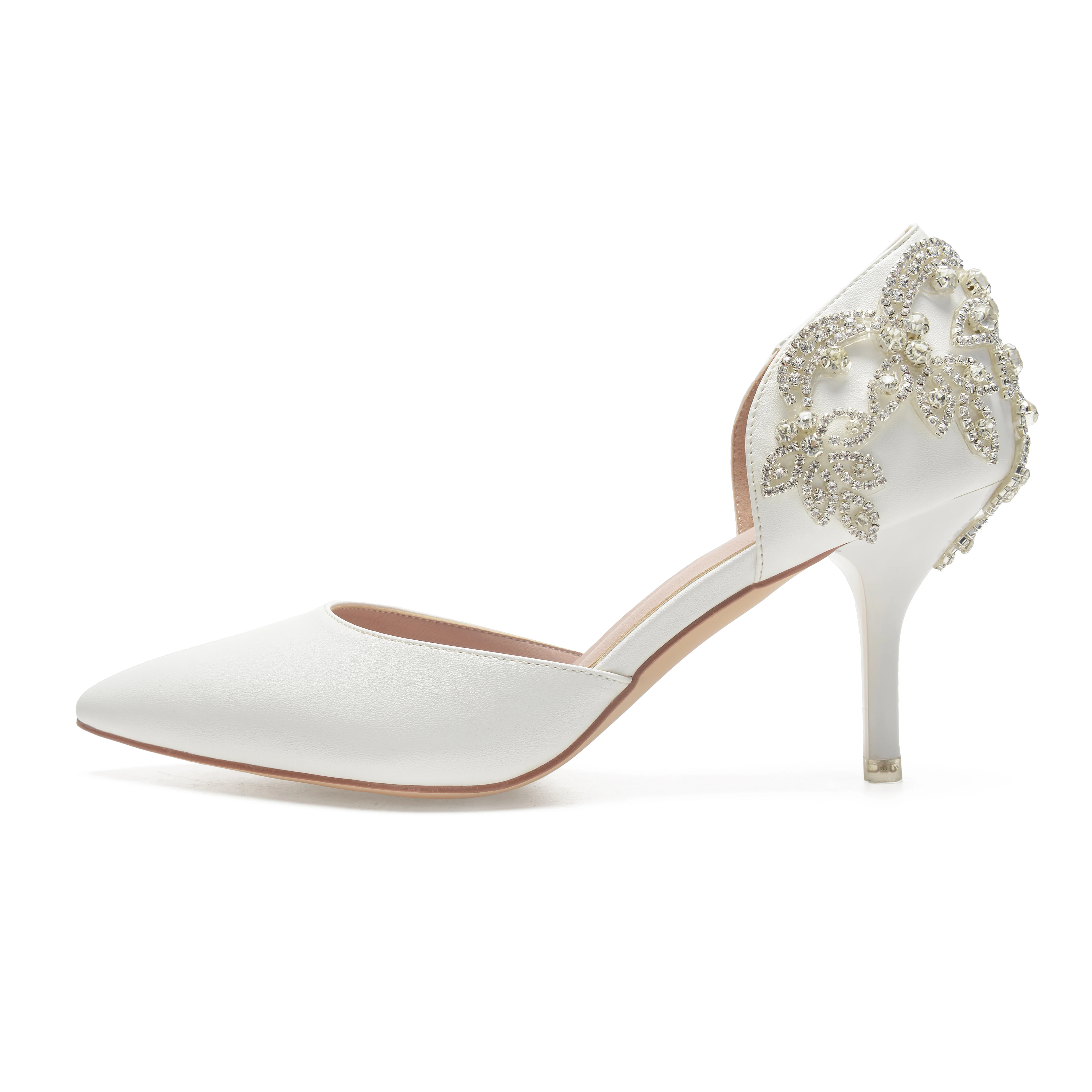 MarHermaso Slip On Pointed Toe Kitten Heel Bride Wedding Shoes Crystal Decoration Evening Party Sandes Elegant Stiletto 
MarHermaso Slip On Pointed Toe Kitten Heel Bride Wedding Shoes Crystal Decoration Evening Party Sandes Elegant Stiletto