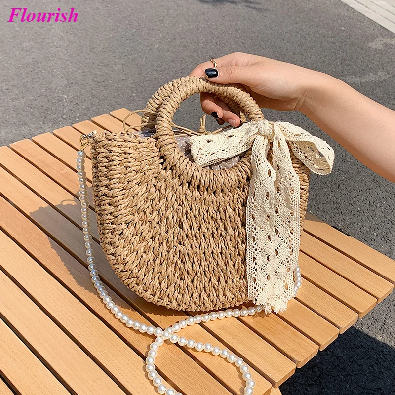 Fashion Half Moon Shoulder Bag Straw Knitting Crossbady Bags for Women Beach Bags Purses and Handbags Luxury Designer Sac A Main
Fashion Half Moon Shoulder Bag Straw Knitting Crossbady Bags for Women Beach Bags Purses and Handbags Luxury Designer Sac A Main