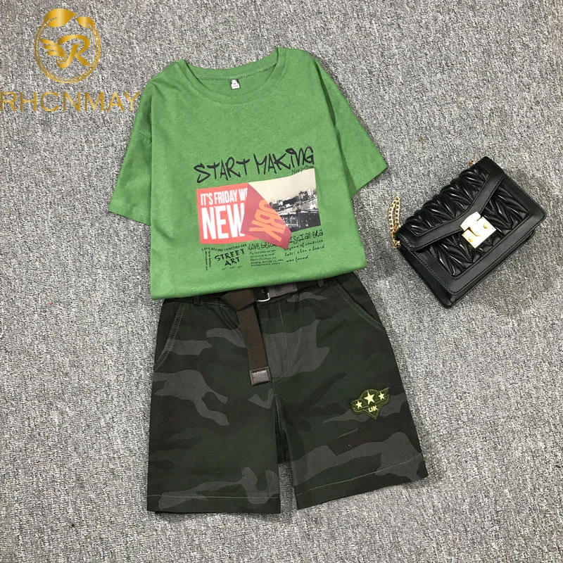 Женский комплект из 2 предметов, хлопковая футболка с коротким рукавом и круглым вырезом и шорты с высокой талией, с принтом в виде букв, арме...
Женский комплект из 2 предметов, хлопковая футболка с коротким рукавом и круглым вырезом и шорты с высокой талией, с принтом в виде букв, арме...
