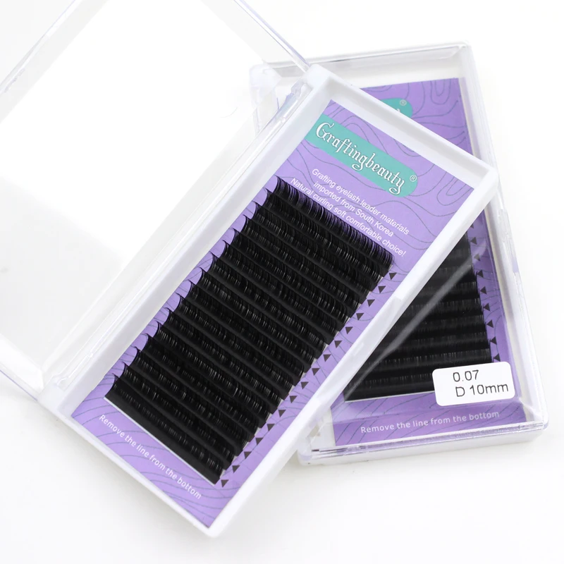

12 Rows C/D/DD Curl Faux Mink Eyelash Extensions Black 8-15mm Mixed Individual Eyelashes For Grafting Lashes