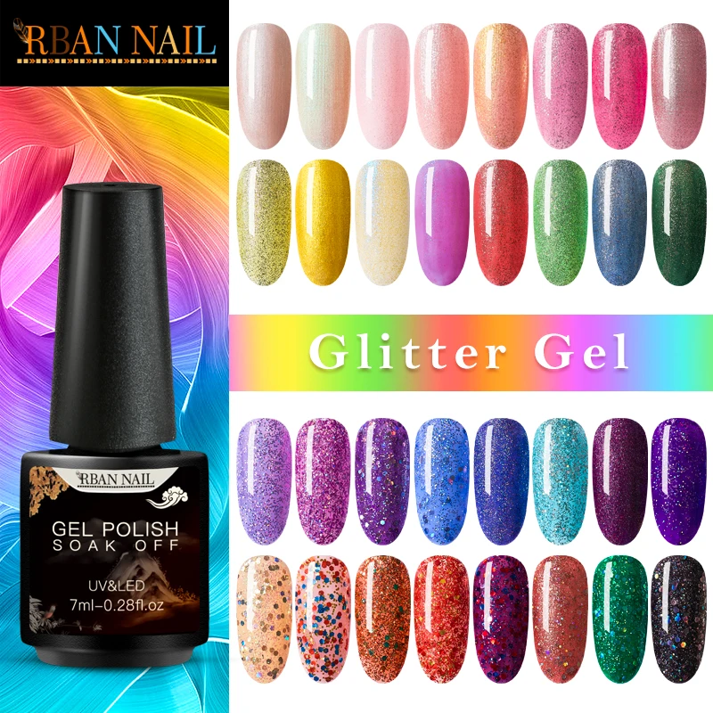 RBAN NAIL Glitter Nail Gel Polish Rose Gold Glitter Sequins Gel Lacquer Professional Color Gel Varnish Soak Off UV Nail Art Gel
RBAN NAIL Glitter Nail Gel Polish Rose Gold Glitter Sequins Gel Lacquer Professional Color Gel Varnish Soak Off UV Nail Art Gel