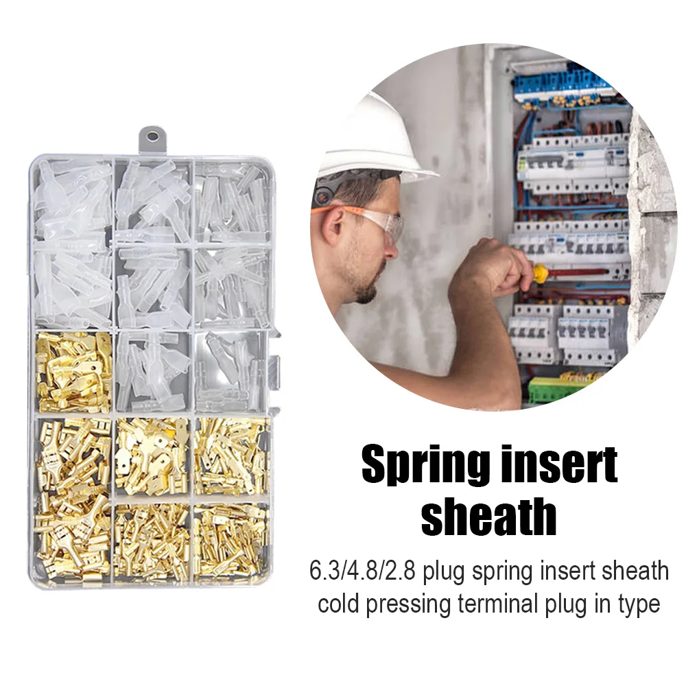 315pcs Wire Connectors Terminals Set 2.8/4.8/6.3mm Male Female Wire Spade Connector Crimp Terminal with Insulating Sleeve
315pcs Wire Connectors Terminals Set 2.8/4.8/6.3mm Male Female Wire Spade Connector Crimp Terminal with Insulating Sleeve