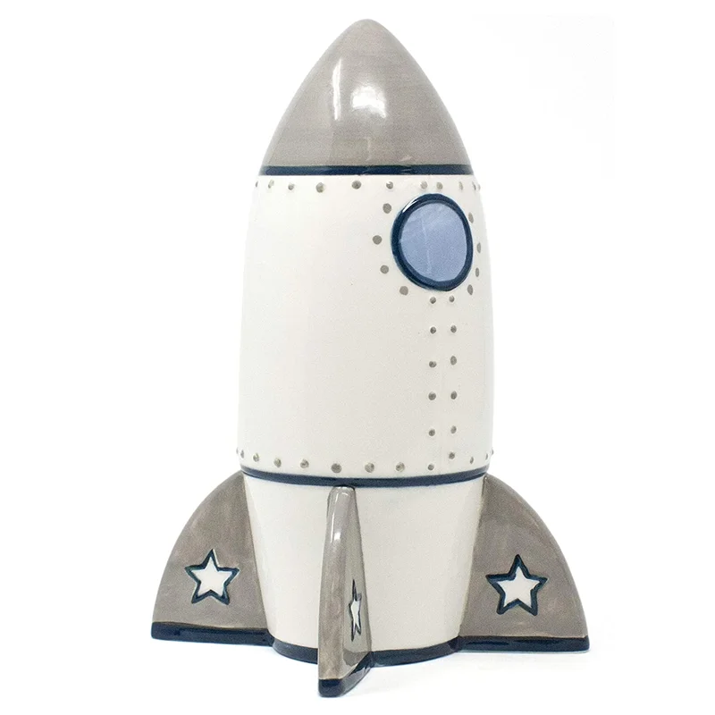 Creative Rocket Ceramic Piggy Bank Coin Storage Box Children's Toy Birthday Gift Family Decoration Piggy Bank Children Piggy Ban
Creative Rocket Ceramic Piggy Bank Coin Storage Box Children's Toy Birthday Gift Family Decoration Piggy Bank Children Piggy Ban
