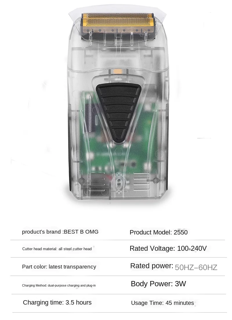 Barber electric shaver for men grooming kit beard rechargeable electric razor finishing tool revised toshaving machine
Barber electric shaver for men grooming kit beard rechargeable electric razor finishing tool revised toshaving machine