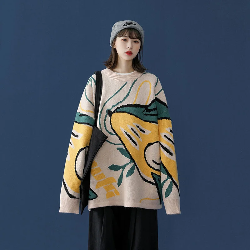 O-neck Thick Pullover Sweater Autumn Winter Loose Jacquard Avocado Pattern Long Sleeve Outer Tops Coat Casual Warm Male Clothes 
O-neck Thick Pullover Sweater Autumn Winter Loose Jacquard Avocado Pattern Long Sleeve Outer Tops Coat Casual Warm Male Clothes