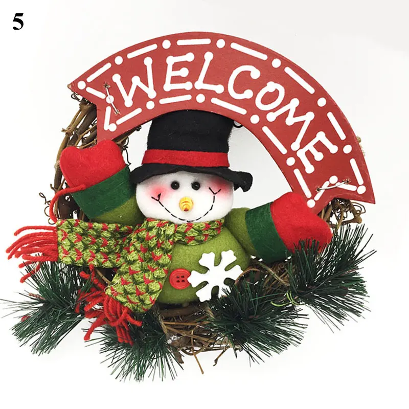 Merry Christmas Wreath Snowman Vine Ring Santa Claus Snowman Elk Door Hanger Classic Christmas Ornament Wood Wreath Xmas Pendant
Merry Christmas Wreath Snowman Vine Ring Santa Claus Snowman Elk Door Hanger Classic Christmas Ornament Wood Wreath Xmas Pendant