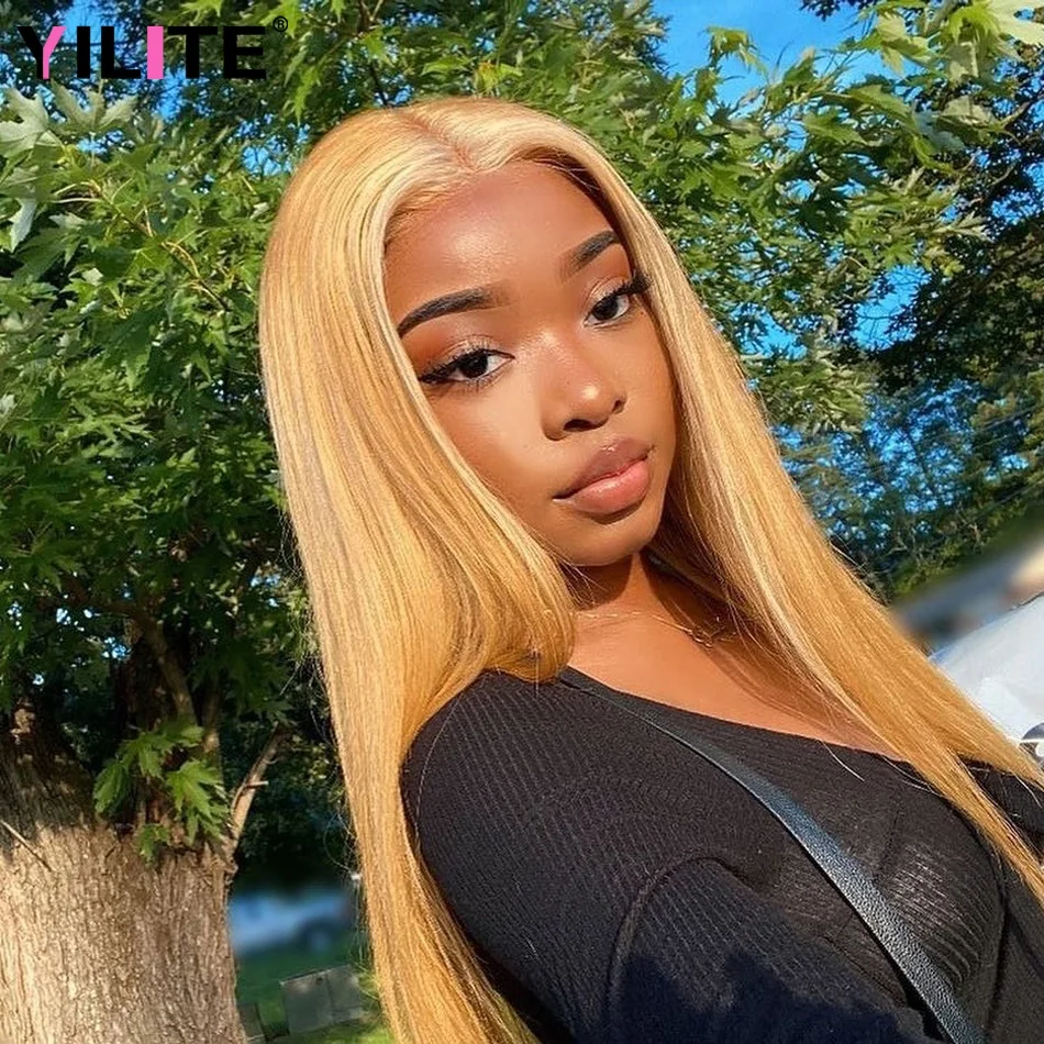 Glueless Colored T Part Lace Wig Brazilian Human Hair Wigs Honey Blonde #27 Straight Remy Hair HD Transparent Lace Wig 32 Inch
Glueless Colored T Part Lace Wig Brazilian Human Hair Wigs Honey Blonde #27 Straight Remy Hair HD Transparent Lace Wig 32 Inch