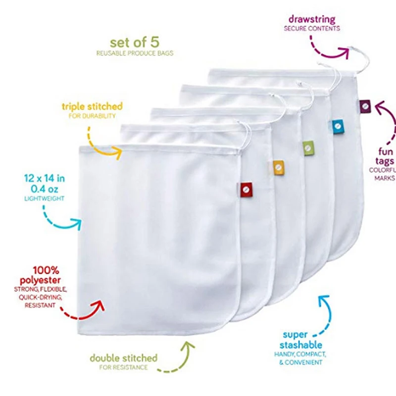 1Pcs NEW Reusable Products Bags Mesh Bags For Fruits And Vegetables Washable Storage
1Pcs NEW Reusable Products Bags Mesh Bags For Fruits And Vegetables Washable Storage