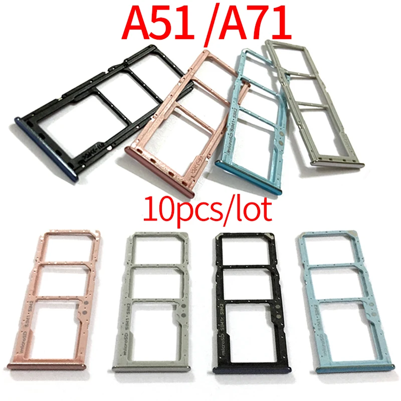 10pcs For Samsung Galaxy A51 A71 A515 A715 Sim Card Tray SD Reader Holder Dual SIM Card Tray Slot Holder Replacement Part
10pcs For Samsung Galaxy A51 A71 A515 A715 Sim Card Tray SD Reader Holder Dual SIM Card Tray Slot Holder Replacement Part