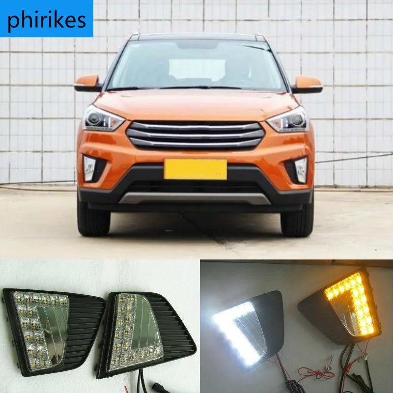 2PCS LED DRL fog lights for Hyundai IX25 Creta 2014 2015 2016 Headlight Daytime Running Light Fog Lightg Lamp Cover Car- styling
2PCS LED DRL fog lights for Hyundai IX25 Creta 2014 2015 2016 Headlight Daytime Running Light Fog Lightg Lamp Cover Car- styling