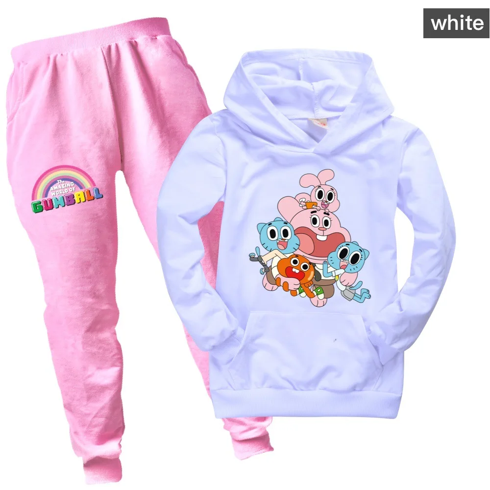 gumball amazing world 2021 spring autumn hoodie boys girls cartoon pocket sweater + casual trousers suit girl christmas outfit
gumball amazing world 2021 spring autumn hoodie boys girls cartoon pocket sweater + casual trousers suit girl christmas outfit