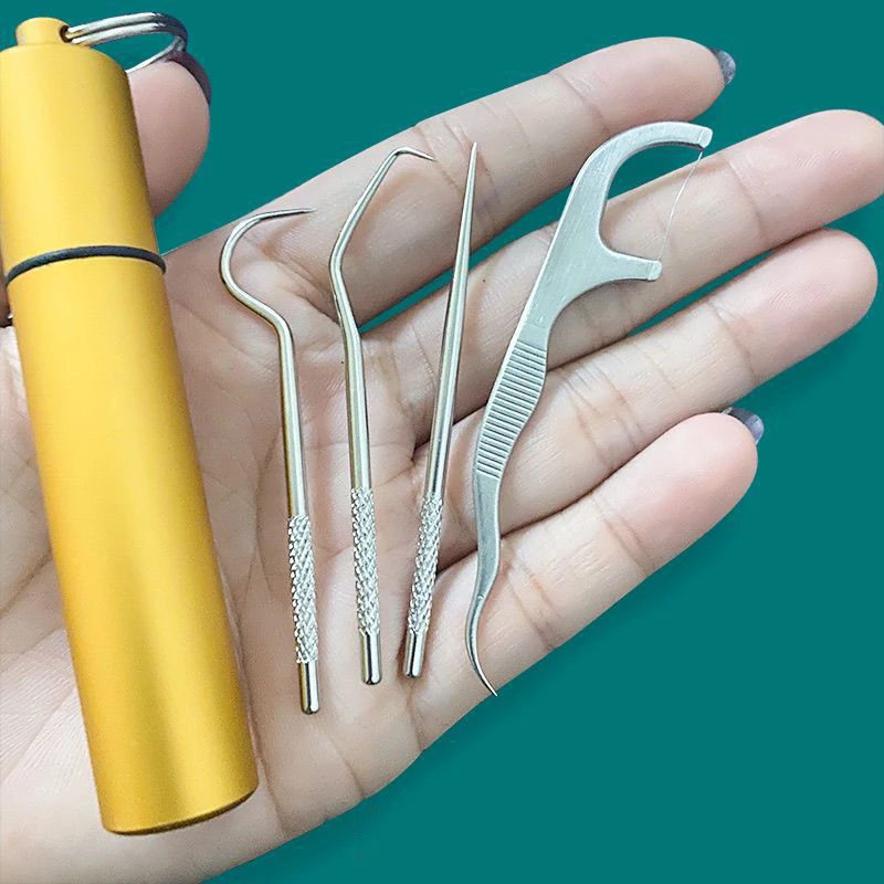 Stainless Steel Toothpick Set With Portable Toothpick Holder Outdoor Household Travel Seal Storage Container Box Case
Stainless Steel Toothpick Set With Portable Toothpick Holder Outdoor Household Travel Seal Storage Container Box Case