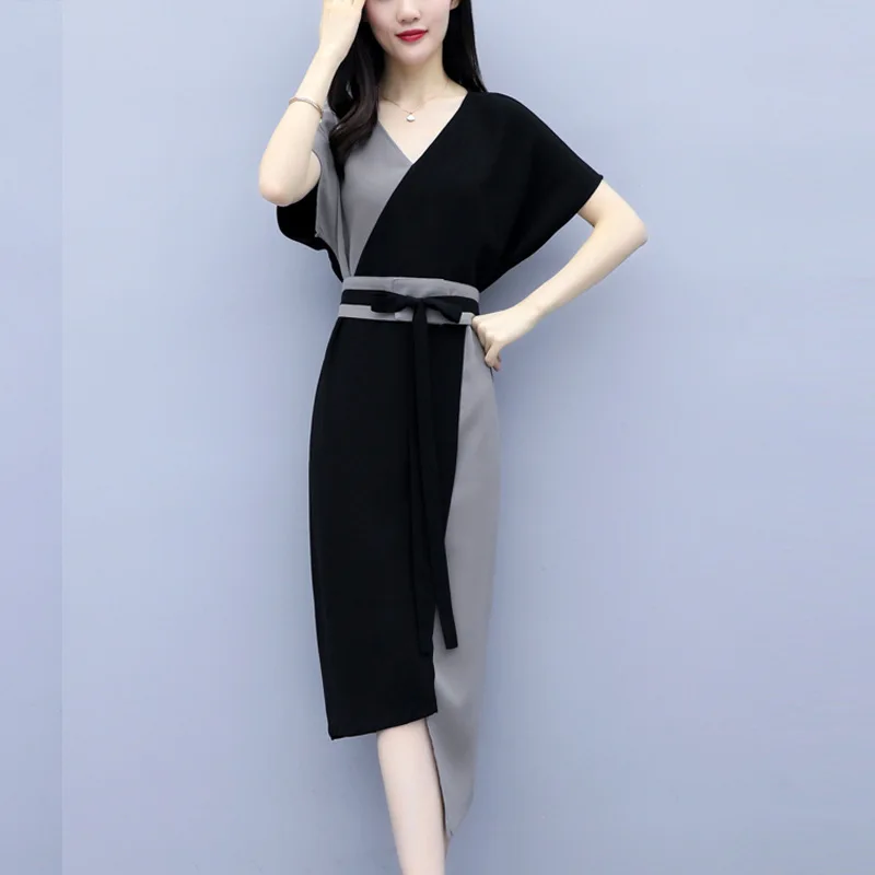 Women's fashionable dress new summer waist show thin temperament black chiffon split dress women's knee fashion women clothes
Women's fashionable dress new summer waist show thin temperament black chiffon split dress women's knee fashion women clothes