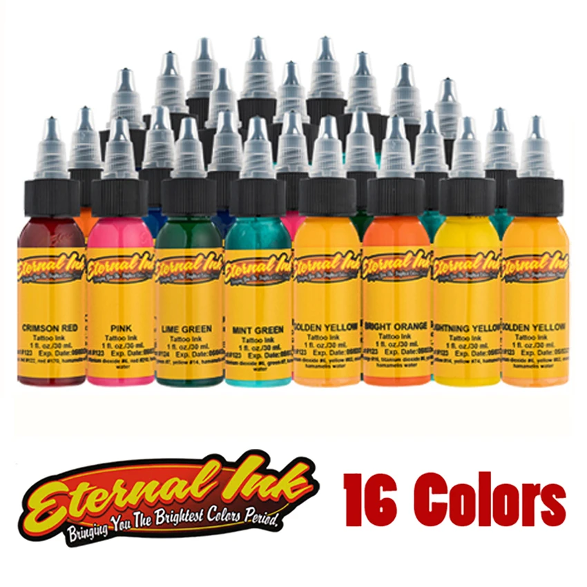 New Tattoo Ink 16 Colors 30ml/Bottle Permanent Natural Plant Tatto Pigment Inks Set for Body Tattoo Makeup Art Kit Tattoo Paint
New Tattoo Ink 16 Colors 30ml/Bottle Permanent Natural Plant Tatto Pigment Inks Set for Body Tattoo Makeup Art Kit Tattoo Paint