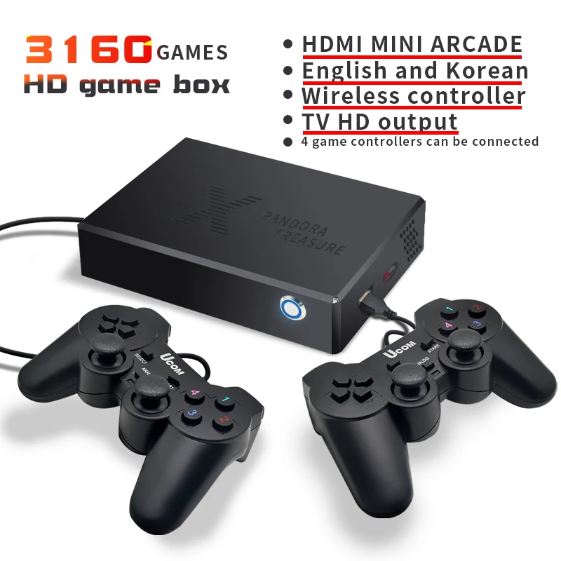 Pandora Box 3D Mini Arcade Video Game Console Portable Moonlight Treasure Retro Game Console Built-in 3100 2D And 60 3D Games
Pandora Box 3D Mini Arcade Video Game Console Portable Moonlight Treasure Retro Game Console Built-in 3100 2D And 60 3D Games