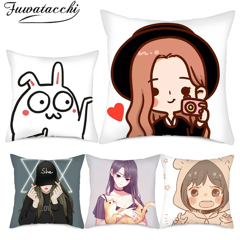 Fuwatacchi Lovers Portrait Printed Cushion Cover Cute Couple's Gift Pillow Covers for Home Chair Sofa Decorative Pillow Cases
Fuwatacchi Lovers Portrait Printed Cushion Cover Cute Couple's Gift Pillow Covers for Home Chair Sofa Decorative Pillow Cases