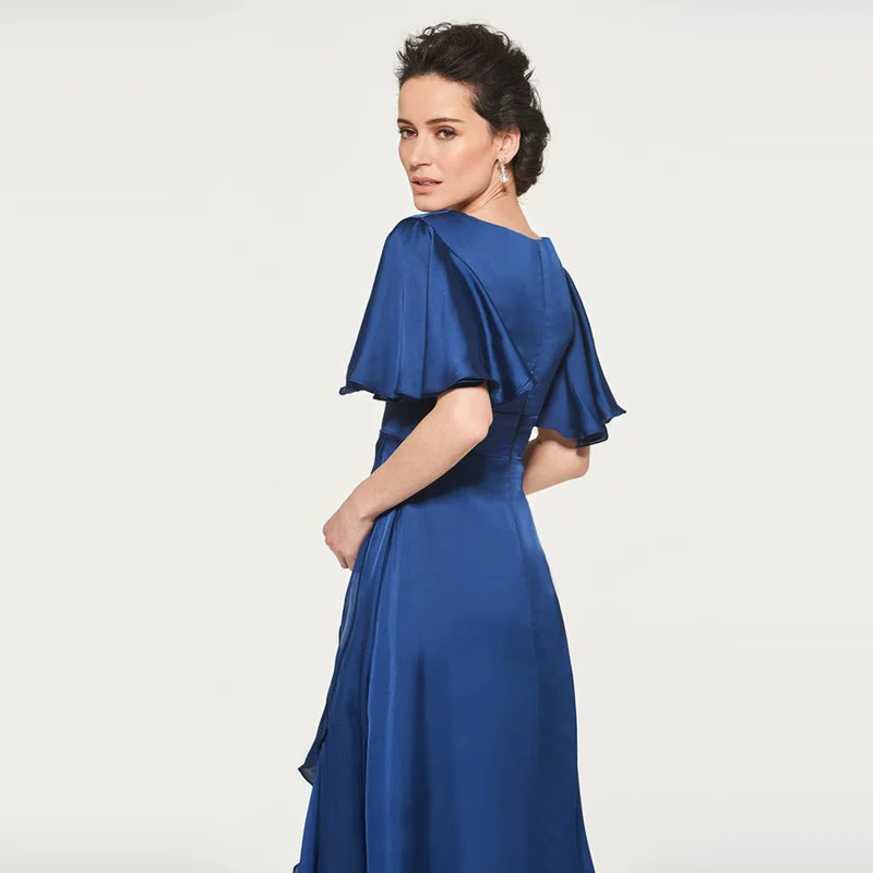 Vintage Mother of The Bride Dresses Chiffon V-neck Floor-Length Formal Evening Gown Wedding Guest Gowns Mother Dress for Wedding 
Vintage Mother of The Bride Dresses Chiffon V-neck Floor-Length Formal Evening Gown Wedding Guest Gowns Mother Dress for Wedding