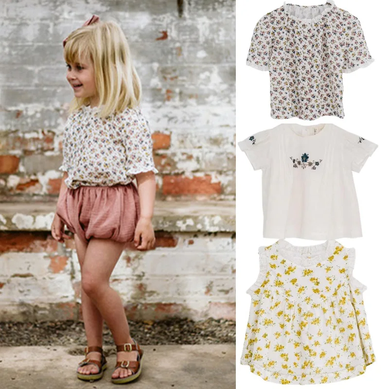 Vintage Summer Kids Baby Girls Blouse Shirt Summer Toddler Girls Floral Shirt Tops Short Sleeve Flower Printed Girls Blouse Tee
Vintage Summer Kids Baby Girls Blouse Shirt Summer Toddler Girls Floral Shirt Tops Short Sleeve Flower Printed Girls Blouse Tee