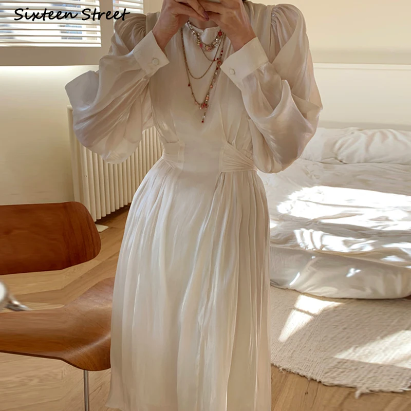 White Maxi Glossy Dress Woman Clothes Fall 2021 Dress Vestido Female Korean Business Elegant Lace-up Dresses Vintage Autumn
White Maxi Glossy Dress Woman Clothes Fall 2021 Dress Vestido Female Korean Business Elegant Lace-up Dresses Vintage Autumn