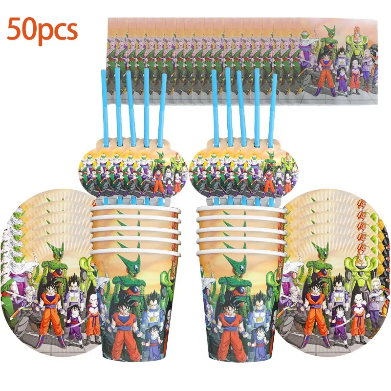 Bandai Dragon Bal Baby Birthday Party Decoration Disposable Tableware Paper Plate Cup Flag Girl Boy Baby Shower Party Supplies
Bandai Dragon Bal Baby Birthday Party Decoration Disposable Tableware Paper Plate Cup Flag Girl Boy Baby Shower Party Supplies