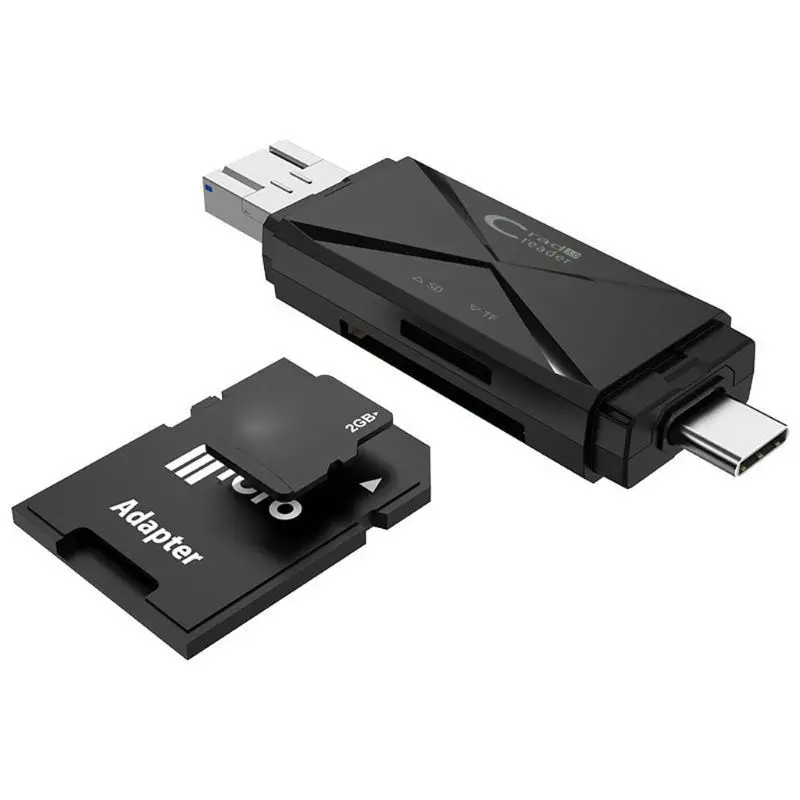 Высокоскоростной адаптер USB 2,0 Type-C 3 в 1, кардридер для ПК, ноутбука, компьютера мобильный телефон
Высокоскоростной адаптер USB 2,0 Type-C 3 в 1, кардридер для ПК, ноутбука, компьютера мобильный телефон