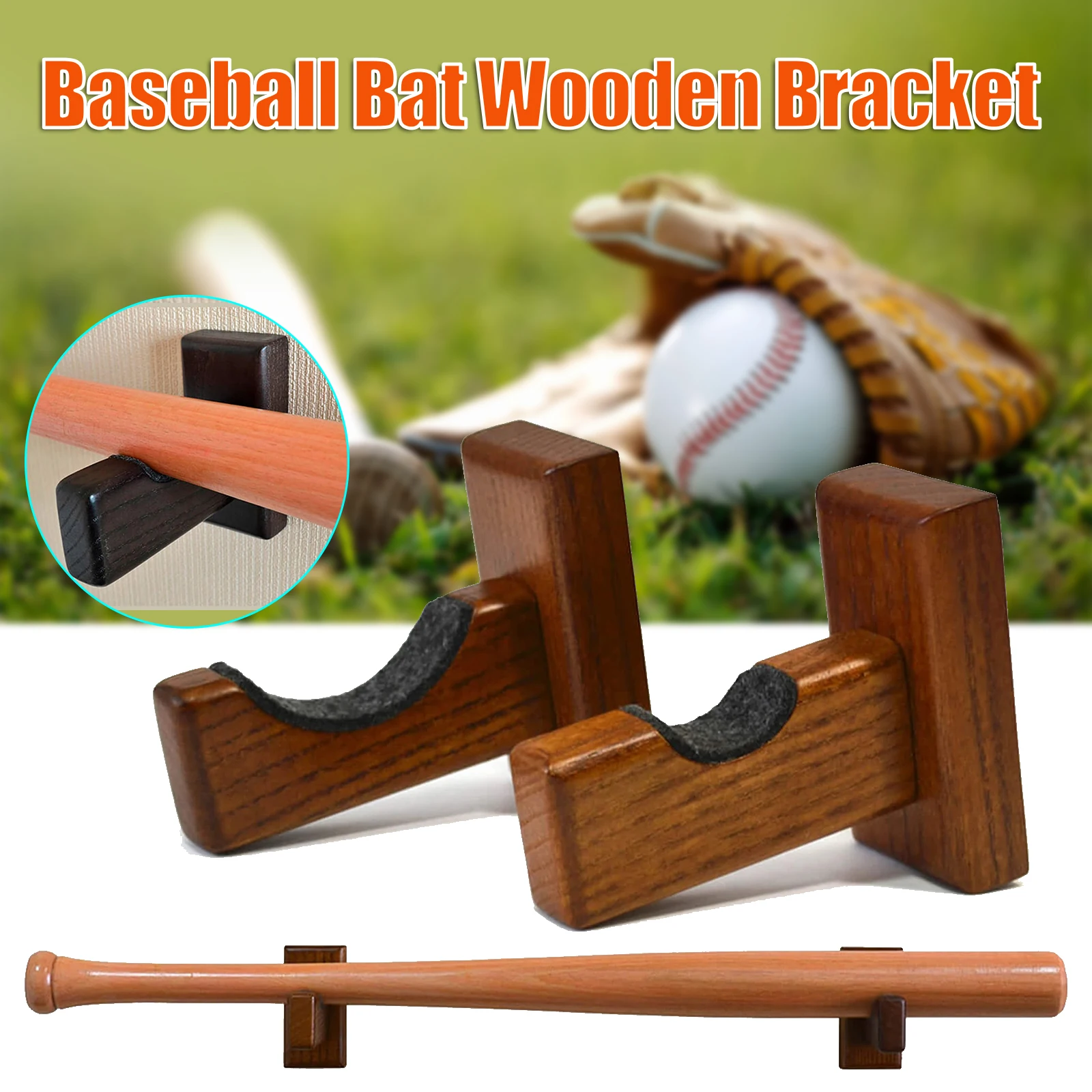 2pcs Wooden Baseball Bat Display Holder Rack Portable Wall Mount Stand Softball Bat Hockey Stick Rack Bracket
2pcs Wooden Baseball Bat Display Holder Rack Portable Wall Mount Stand Softball Bat Hockey Stick Rack Bracket