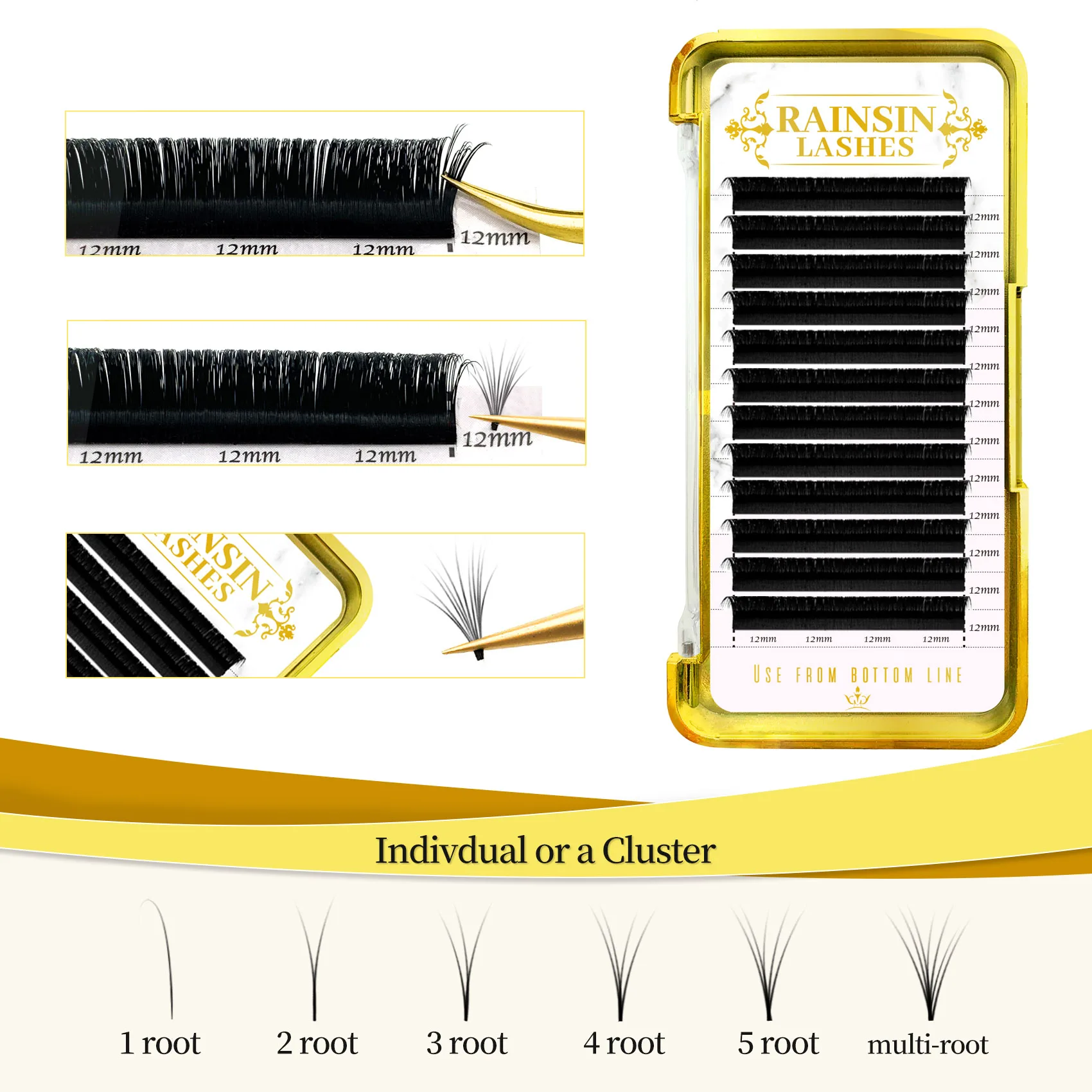 Rainsin 0.03/0.05/0.07 Rapid Volume Lash Extensions C/CC/D/DD Curl Easy Fan Self Fanning Automatic Blooming Flower Lashes
Rainsin 0.03/0.05/0.07 Rapid Volume Lash Extensions C/CC/D/DD Curl Easy Fan Self Fanning Automatic Blooming Flower Lashes