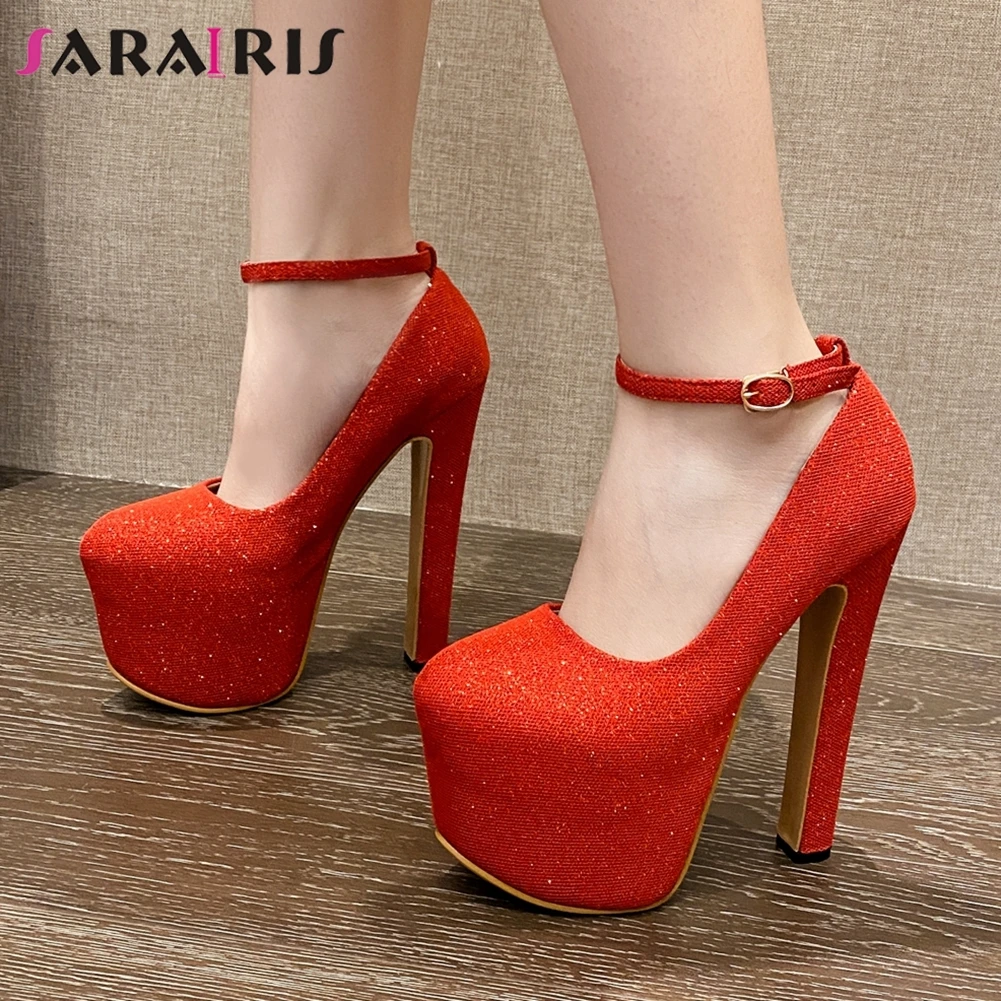 SARAIRIS Autumn New Ladies Sexy Party Pumps Pumps Women Sequin High Platform Thick High Heels Ankle Strap Shoes Woman
SARAIRIS Autumn New Ladies Sexy Party Pumps Pumps Women Sequin High Platform Thick High Heels Ankle Strap Shoes Woman