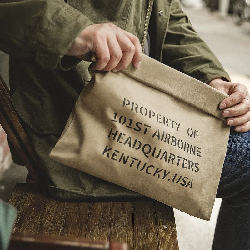 American Oil Wax Canvas Handbags Men's Clutch Bag Vintage Handbag Khaki Cluth Purse Casual Envelope Retro Capacity Men Bags Sac
American Oil Wax Canvas Handbags Men's Clutch Bag Vintage Handbag Khaki Cluth Purse Casual Envelope Retro Capacity Men Bags Sac