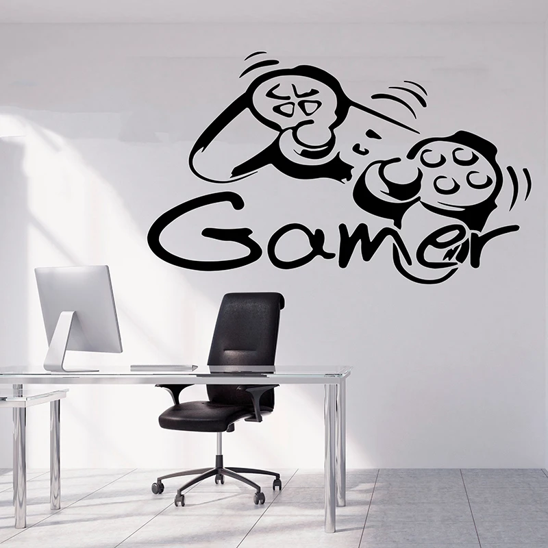 gamer wall sticker games time decal video game gift game room decor boy room decal controller video game kid A11-060
gamer wall sticker games time decal video game gift game room decor boy room decal controller video game kid A11-060