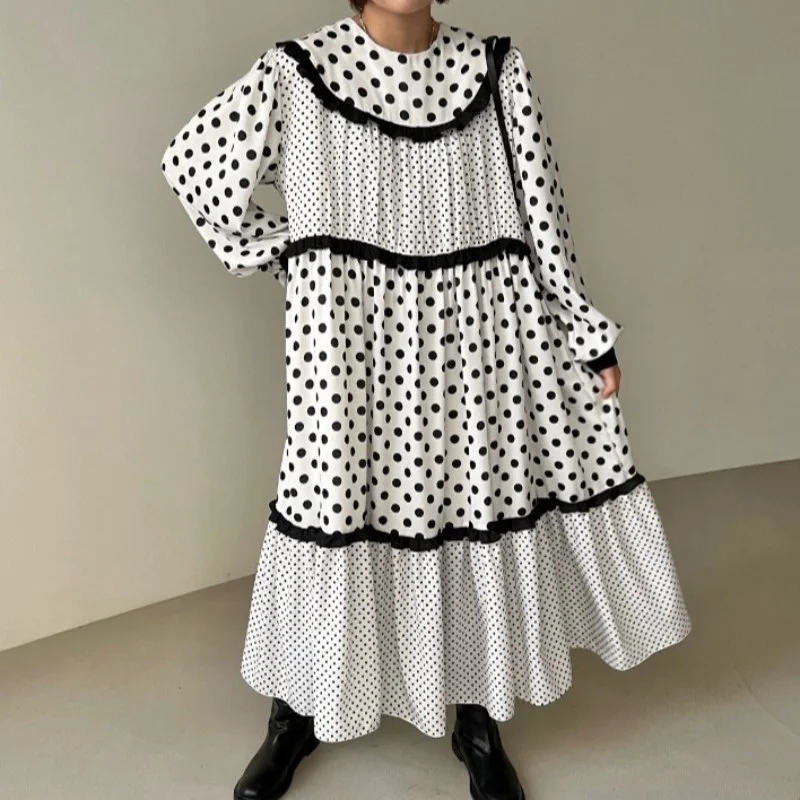 Платье в горошек с длинным рукавом, Корейская шикарная Весенняя юбка с круглым вырезом, свободный дизайн с прострочкой, контрастные женские...
Платье в горошек с длинным рукавом, Корейская шикарная Весенняя юбка с круглым вырезом, свободный дизайн с прострочкой, контрастные женские...