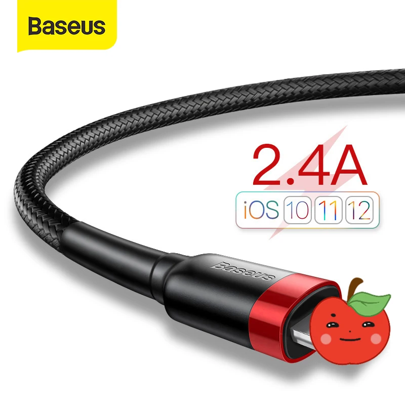 Baseus USB кабель для передачи данных iPhone 11 Pro Max XR Xs X 8 7 6 6s Plus 5s iPad быстрой и зарядки