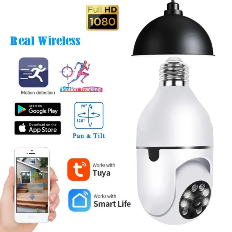 Камера видеонаблюдения Tuya Smart Life с лампочками E27, 2 Мп, 1080P, Wi-Fi, IP, PTZ
Камера видеонаблюдения Tuya Smart Life с лампочками E27, 2 Мп, 1080P, Wi-Fi, IP, PTZ