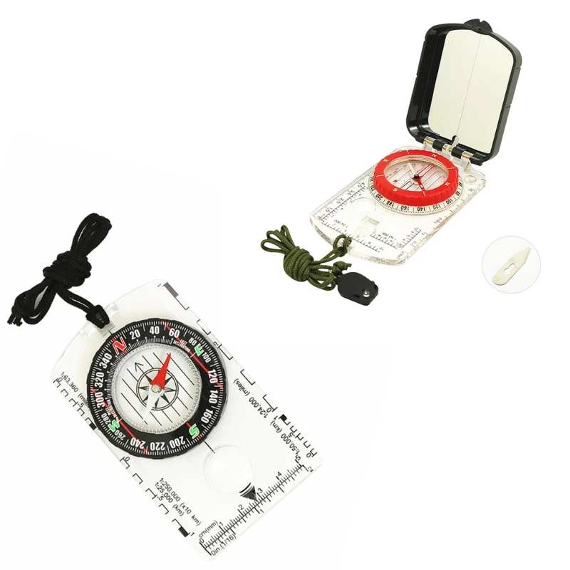 

Прозрачный Lensatic компас, Компас для походов, скалолазания, приключений, инструмент для Explorer, маленький Компас для выживания