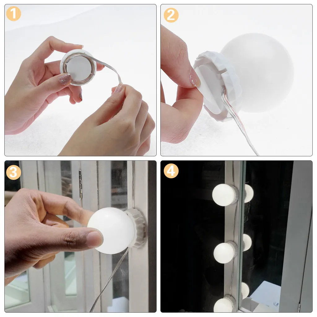 5V Led Makeup Mirror Light Bulb Hollywood Makeup Vanity Lights USB Wall Lamp 10pcs Dimmable Dressing Table Mirror Lamp
5V Led Makeup Mirror Light Bulb Hollywood Makeup Vanity Lights USB Wall Lamp 10pcs Dimmable Dressing Table Mirror Lamp