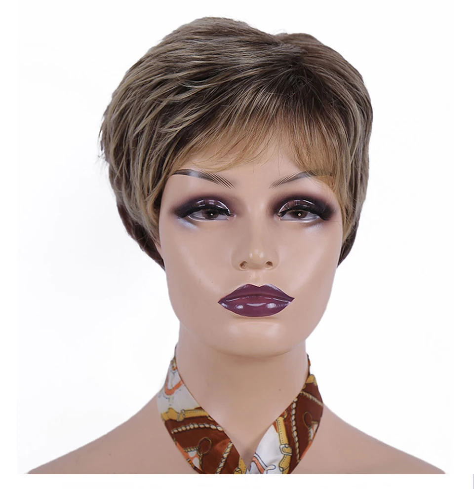 Short Light Brown High Temperature Fiber Synthetic Wigs For Black\White Women Fluffy Natural Wave With Bangs
Short Light Brown High Temperature Fiber Synthetic Wigs For Black\White Women Fluffy Natural Wave With Bangs