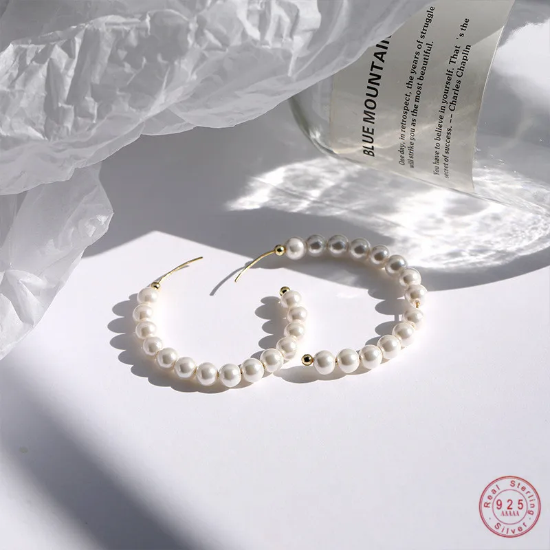 925 Sterling Silver Natural Pearl Earrings Women Exaggerated Personality Mother's Day Jewelry Accessories Girlfriend Gift
925 Sterling Silver Natural Pearl Earrings Women Exaggerated Personality Mother's Day Jewelry Accessories Girlfriend Gift