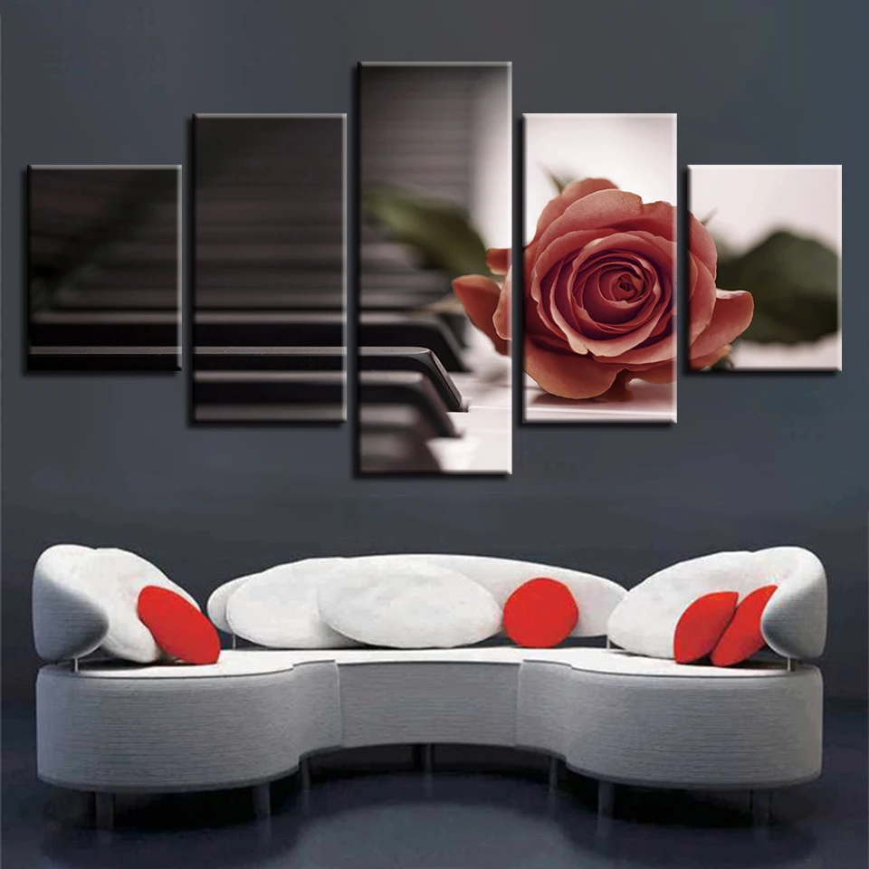 Painting HD Prints Home Decor 5 Pieces Canvas Rose Flower Wall Art For Living Room Modular Pictures Minimalism Artwork Poster
Painting HD Prints Home Decor 5 Pieces Canvas Rose Flower Wall Art For Living Room Modular Pictures Minimalism Artwork Poster
