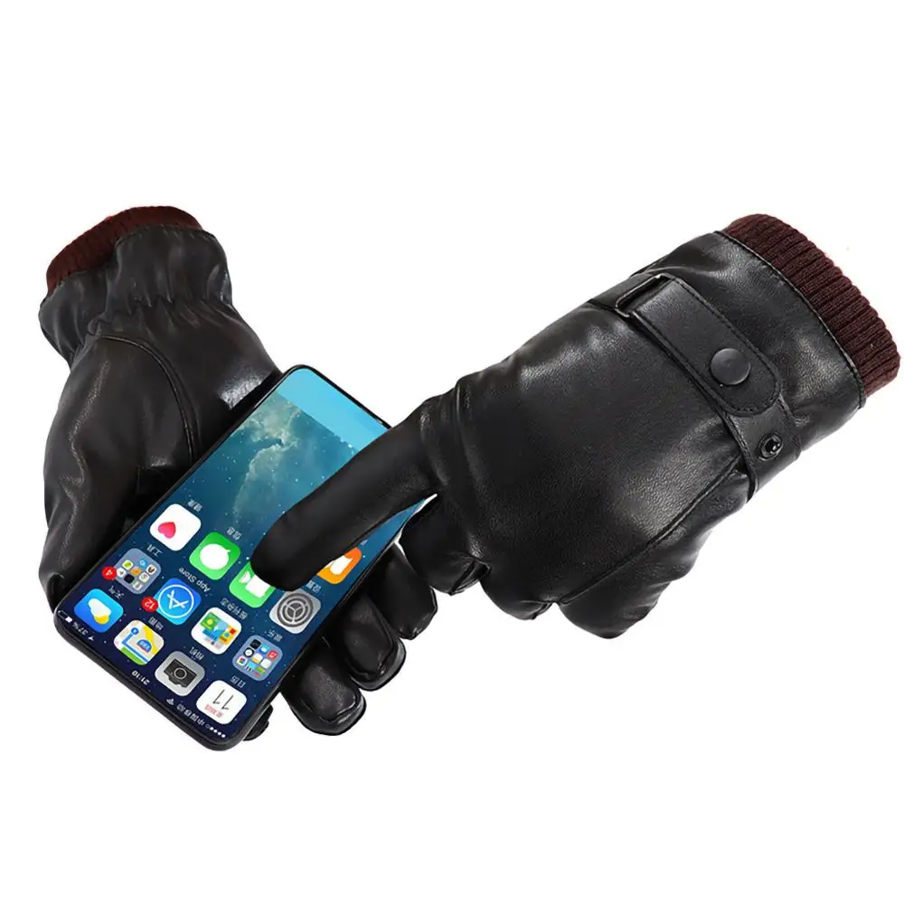 New Men Genuine Sheepskin Leather Gloves Autumn Winter Warm Touch Screen Full Finger Black Gloves High Quality
New Men Genuine Sheepskin Leather Gloves Autumn Winter Warm Touch Screen Full Finger Black Gloves High Quality