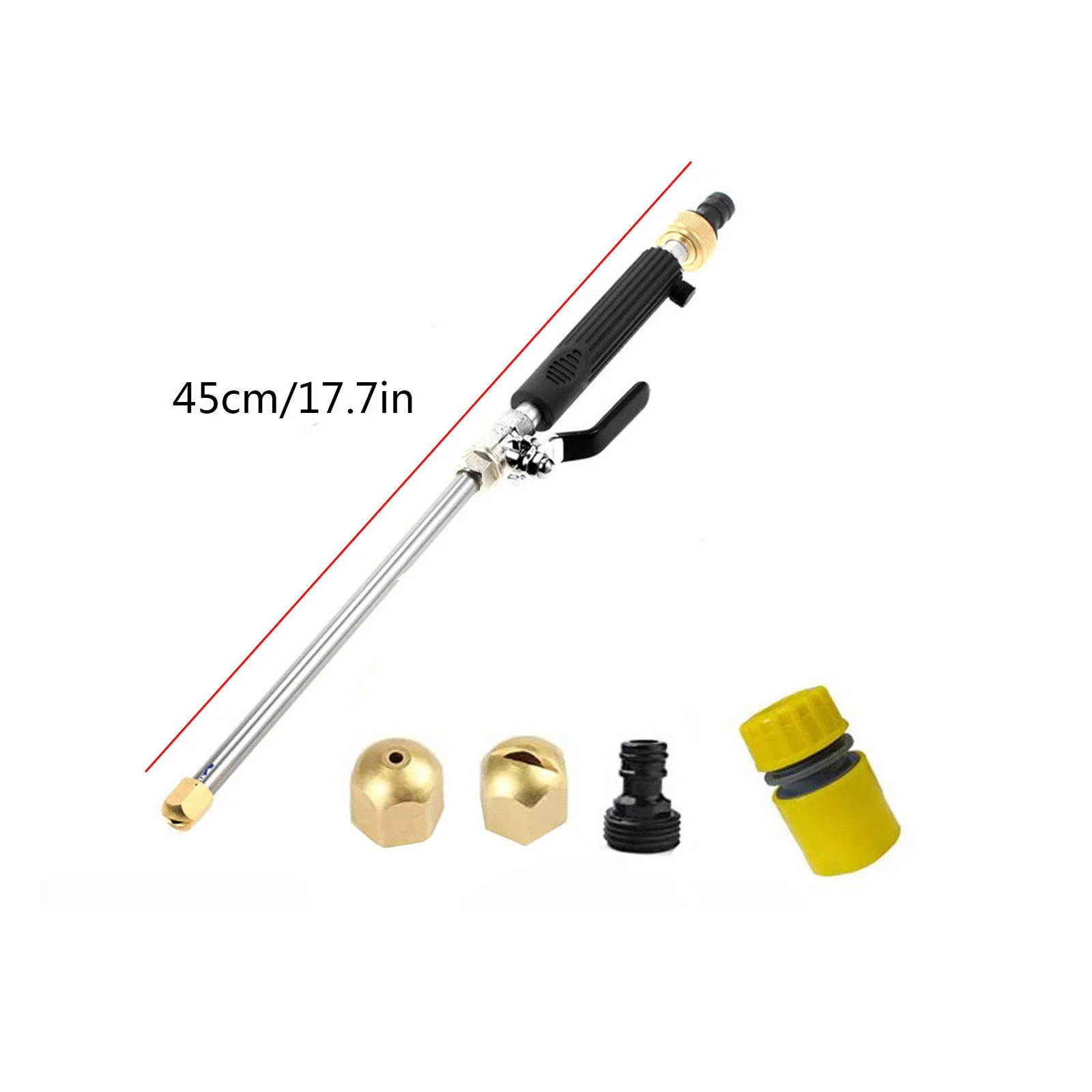 Portable High Pressure Power Watering Wand Sprayer Universal Hose End for Outdoor Home Garden Watering Hose Cleaning Water Gun 
Portable High Pressure Power Watering Wand Sprayer Universal Hose End for Outdoor Home Garden Watering Hose Cleaning Water Gun