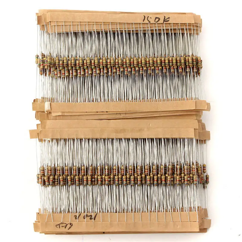 0.5 Watt Resistor Assortment Set,DIY Carbon Film (1 Ohm - 10M ) 1/2W Colored Ring Resistance Assorted Package
0.5 Watt Resistor Assortment Set,DIY Carbon Film (1 Ohm - 10M ) 1/2W Colored Ring Resistance Assorted Package