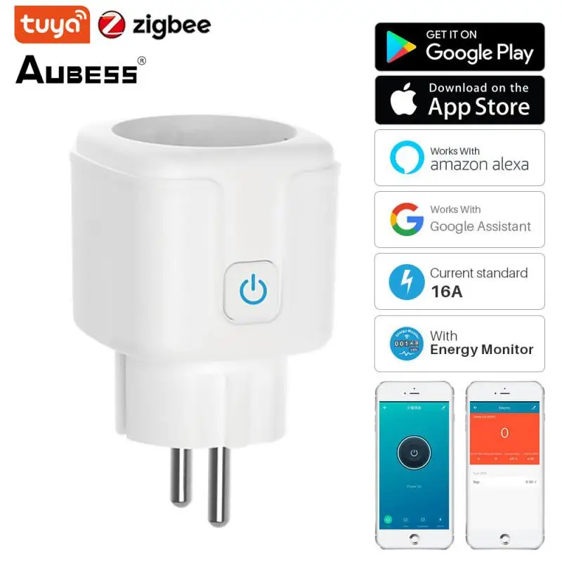 Aubess16A Zigbee Smart Plug Socket With Power Energy Monitor EU Multi Plug Tuya APP Control With Alexa Google Assistant
Aubess16A Zigbee Smart Plug Socket With Power Energy Monitor EU Multi Plug Tuya APP Control With Alexa Google Assistant